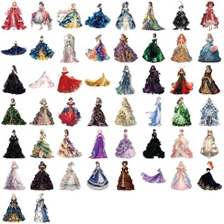 Bộ 50 Vintage Beauty Grit Miếng Dán Chống Thấm Nước Trong Suốt Chất Liệu PET Trang Trí Miếng Dán Điện Thoại