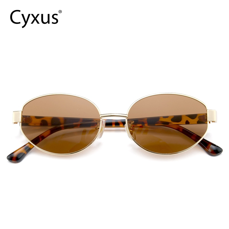 Cyxus Kính Râm Gọng Oval Retro Cổ Điển Chống Tia UV400 Thời Trang Unisex Hoàn Hảo Cho Du Lịch Và Đi Biển 1326