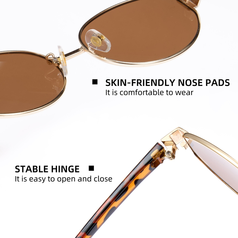 Cyxus Kính Râm Gọng Oval Retro Cổ Điển Chống Tia UV400 Thời Trang Unisex Hoàn Hảo Cho Du Lịch Và Đi Biển 1326