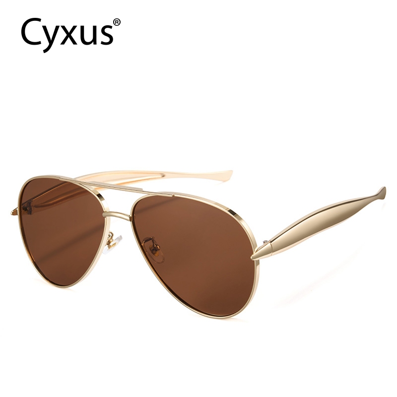 Cyxus Kính Mát Nam Nữ Kiểu Phi Công Phong Cách Retro Chống UV400 Chống Chói Mạnh Mẽ Phù Hợp Mọi Hoạt Động Ngoài Trời 1321