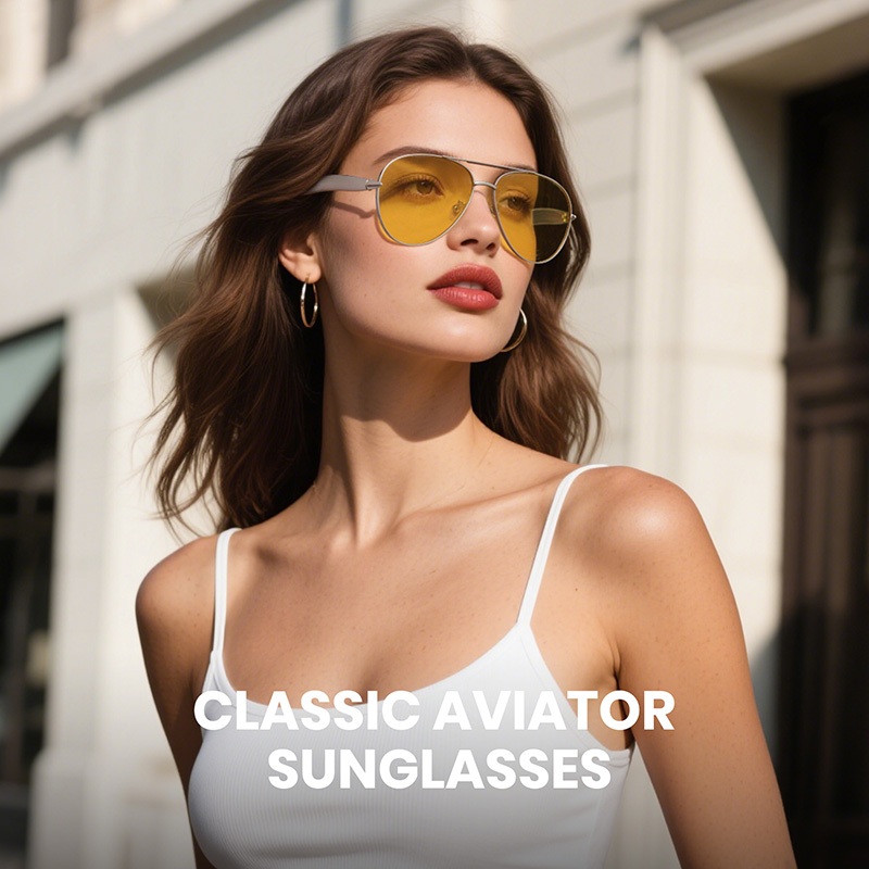 Cyxus Kính Mát Nam Nữ Kiểu Phi Công Phong Cách Retro Chống UV400 Chống Chói Mạnh Mẽ Phù Hợp Mọi Hoạt Động Ngoài Trời 1321
