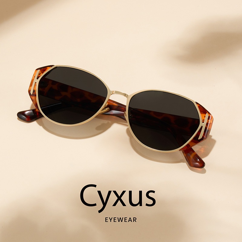 Cyxus Kính Râm Y2K Retro Phong Cách Châu Âu Mỹ Gọng Hình Bầu Dục Không Phân Cực Chống UV400 Thiết Kế Trung Tính 1312