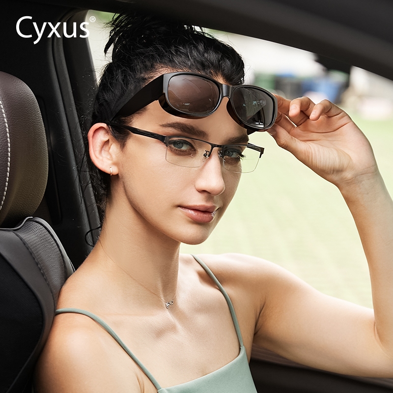 Cyxus Kính Mát Nam Nữ Dạng Che Phủ Phân Cực Chống Tia UV400 Hiệu Quả Bảo Vệ Mắt Kép Cho Các Hoạt Động Ngoài Trời Như Lái Xe 1303