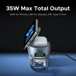 [Hình dạng tên lửa UNO] Bộ sạc 25W không dây 2 trong 1 UGREEN MPP Sạc từ tính siêu nhanh 360° Đèn LED xoay thiết bị ThermalGuard Vui nhộn Tương thích với dòng iPhone 17 / 16 / 15 — ảnh 4