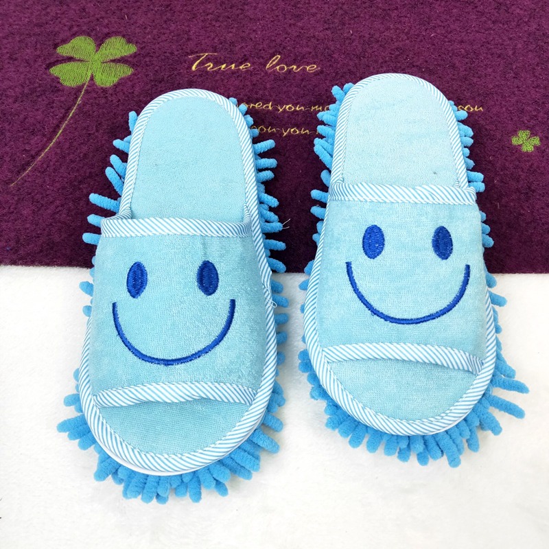 Dép lau sàn người lười biếng, im lặng để lau chùi và quét, vải chenille có thể tháo rời có khả năng hấp thụ nước mạnh