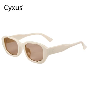 Cyxus Kính Râm Thời Trang Unisex Gọng Chữ Nhật Chống UV400 Chống Chói Phong Cách Hàn Quốc Dùng Cho Ngoài Trời 1271