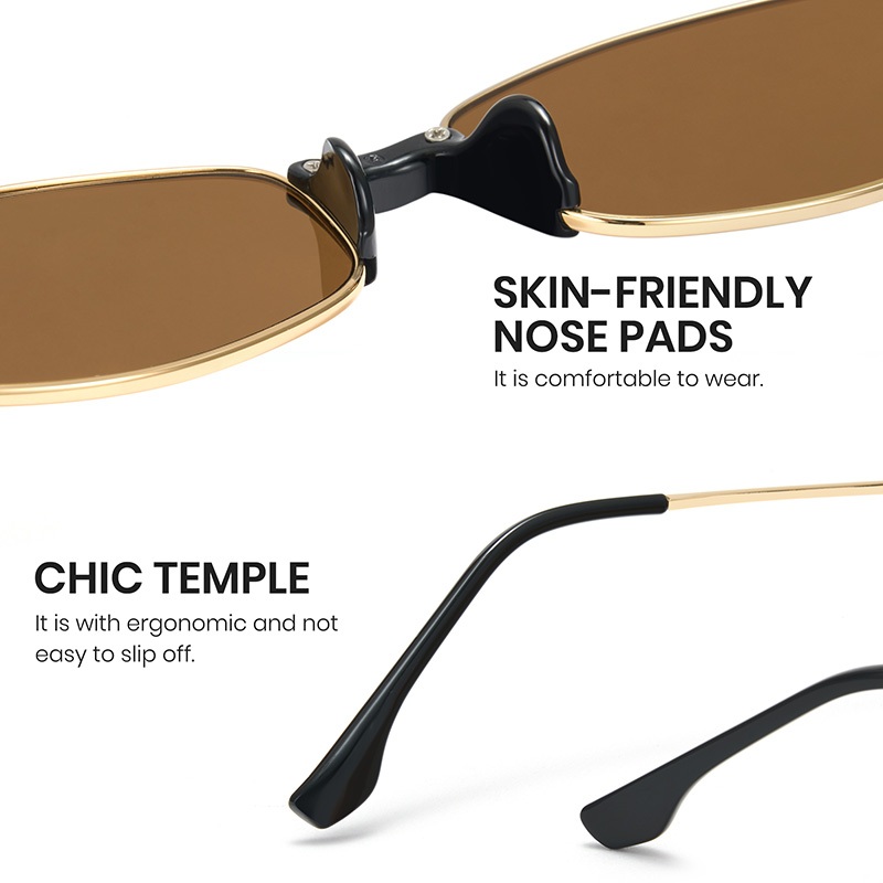 Cyxus Kính Râm Thời Trang Gọng Oval Phong Cách Retro Thanh Lịch Chống UV400 Cho Du Lịch Biển 1269