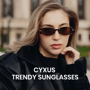 Cyxus Kính Râm Thời Trang Gọng Oval Phong Cách Retro Thanh Lịch Chống UV400 Cho Du Lịch Biển 1269