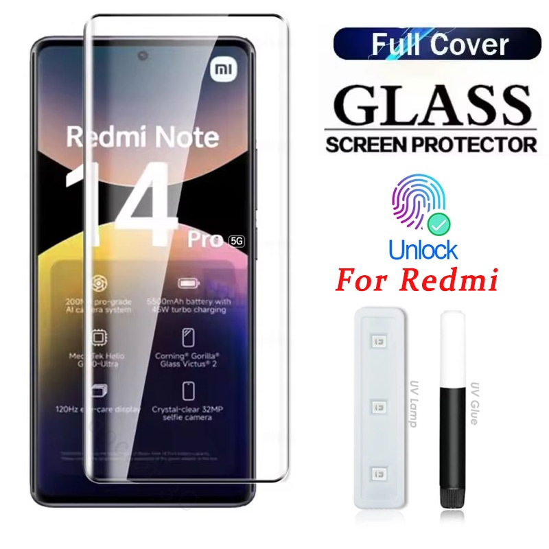 Kính Cường Lực Bảo Vệ Màn Hình Điện Thoại cho Redmi Note 15 14 13 Pro+ Pro Plus 5G 2026