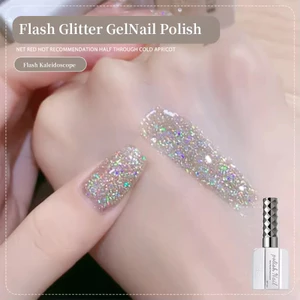 Bạc Nhấp Nháy Sơn Móng Tay Keo Phong Cách Mới Carat Trắng Nhấp Nháy Mật Độ Cao Lấp Lánh Trị Liệu Bằng Ánh Sáng Làm Móng Tay 16ml