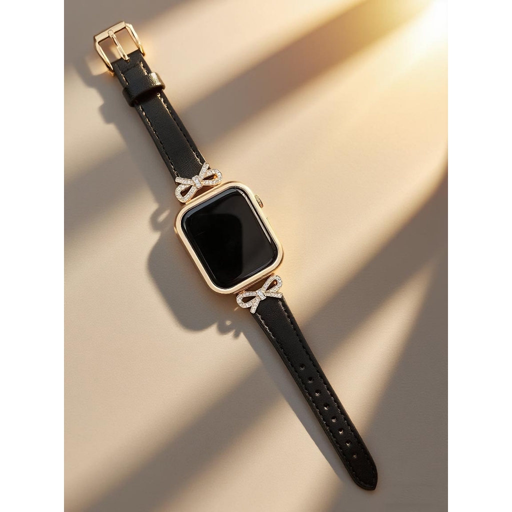 Dây đeo da nơ kim cương thời trang nữ Thích hợp cho Redmi xiaomi Redmi Watch 5 4 3 2Lite 2