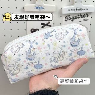 Hộp đựng bút chì thiết kế cá voi xanh dung tích lớn / Túi đựng bút chì / Hộp đựng bút / Túi đựng bút chì