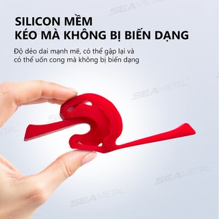 SEAMETAL Khóa Cửa Ô Tô Giảm Chấn Miếng Lót Dải Silicon Khóa Cửa Buckel Bảo Vệ Vỏ Giảm Chấn Âm Thanh Đệm Deadener