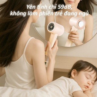 Máy sấy tóc NIPLIFE HD-02 ion âm công suất lớn | Điều chỉnh nhiệt thông minh