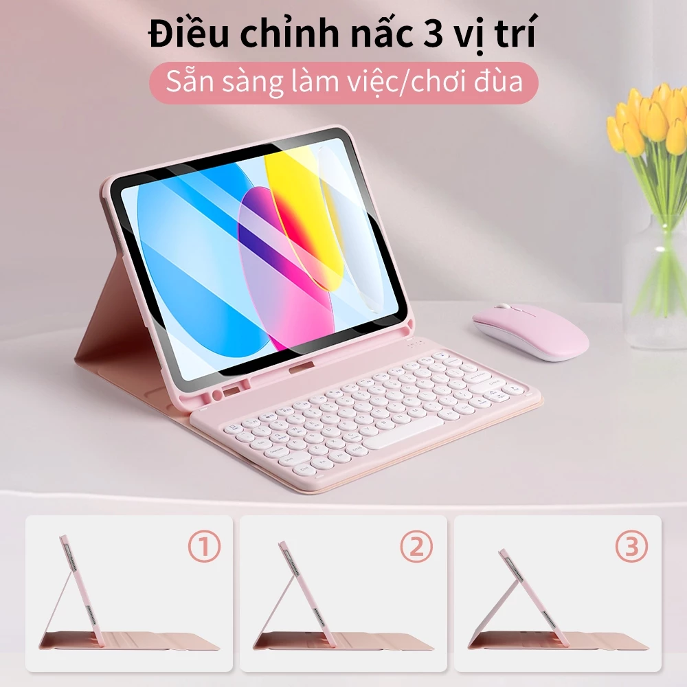 Ốp Bàn Phím Có Thể Tháo Rời Cho iPad Air 11 M2 M3 Gen 11th A16 10th Air13 Gen 7th 8th 9th10.2 "Air4