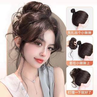 Dụng cụ làm tóc đa năng bóng lụa với dây buộc và cuộn tóc hoa bud, kèm túi đựng tiện lợi