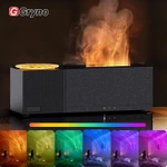 Gryno Máy khuếch tán tinh dầu Máy tạo độ ẩm thơm với màn chiếu bầu trời đầy sao 7 màu Máy khuếch tán không khí siêu âm ngọn lửa có hẹn giờ cho gia đình, phòng ngủ, văn phòng, Yoga — ảnh 1