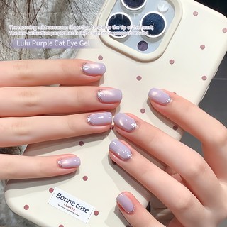 [ANNIES] Lusi White Cat 's Eye Nail Polish Keo phong cách mới Hạt thủy tinh Satin tinh tế đặc biệt cho móng tay mắt mèo