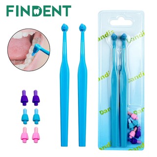 Bộ bàn chải đánh răng đơn kèm 6 đầu thay thế, lông mềm, làm sạch kẽ răng, chăm sóc nha khoa