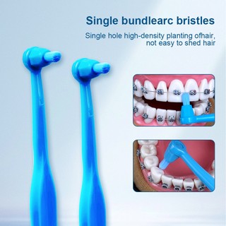 Bộ bàn chải đánh răng đơn kèm 6 đầu thay thế, lông mềm, làm sạch kẽ răng, chăm sóc nha khoa