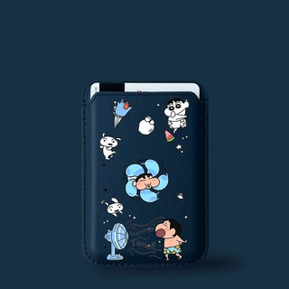 Họa tiết Crayon Shin-chan trên giá đỡ thẻ ví quạt cho iPhone 15pro 15promax 14 14promax 14 pro 16 16 plus 16 Pro Max 17air17 promax