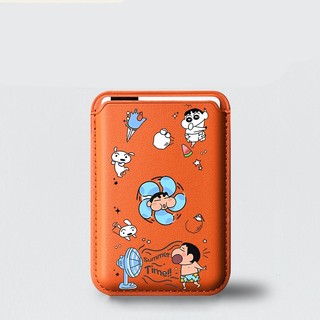 Họa tiết Crayon Shin-chan trên giá đỡ thẻ ví quạt cho iPhone 15pro 15promax 14 14promax 14 pro 16 16 plus 16 Pro Max 17air17 promax