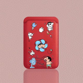 Họa tiết Crayon Shin-chan trên giá đỡ thẻ ví quạt cho iPhone 15pro 15promax 14 14promax 14 pro 16 16 plus 16 Pro Max 17air17 promax
