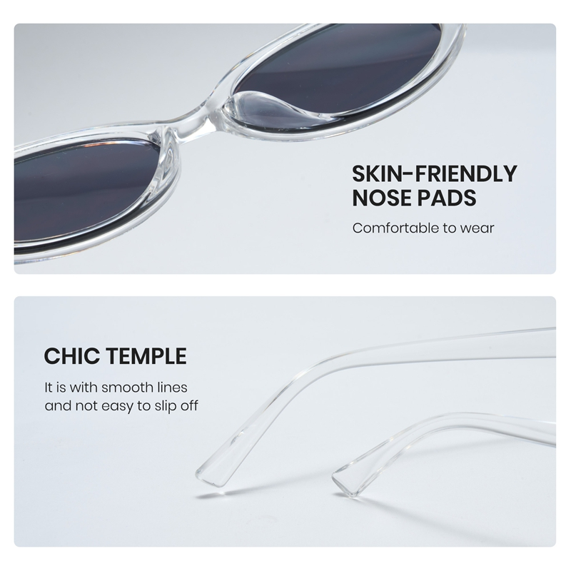 Cyxus Kính Râm Nữ Phong Cách Vintage Gọng Oval Siêu Nhẹ Chống UV400 Chống Chói Lái Xe Ngoài Trời 1250