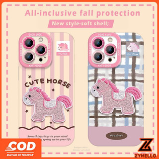Ốp Lưng Cho OPPO A6X A6 A5X A5 5G A6 PRO A5i A3 A3X A5 PRO A3 PRO A38 A79 A60 A58 A78 A18 A57 2022 A95 Ốp Điện Thoại TPU Chống Sốc Hoạt Hình Dễ Thương 3D Màu Hồng Pony