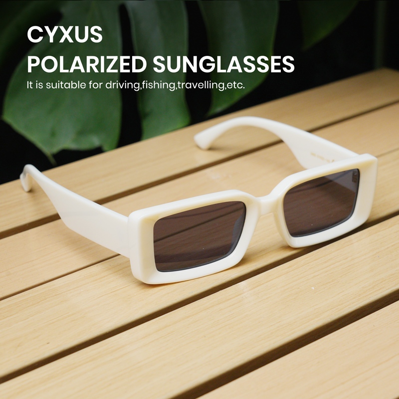 Cyxus Kính Râm Unisex Chống Tia UV400 Gọng Vuông Kiểu Dáng Hàn Quốc Tròng PC Nhẹ Bền Không Gây Chói Mắt 1249