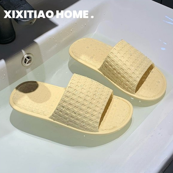 XIXITIAO Dép Nam Nữ Mùa Hè EVA Nhà Kẻ Sọc Phòng Tắm Kháng Khuẩn