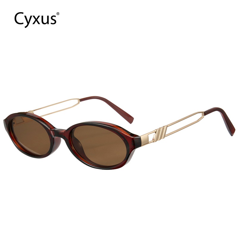 Cyxus Kính Râm Nữ Phong Cách Vintage Gọng Oval Hẹp Siêu Nhẹ Chống Tia UV400 Và Chói Hoàn Hảo Cho Lái Xe Và Dạo Phố 1246