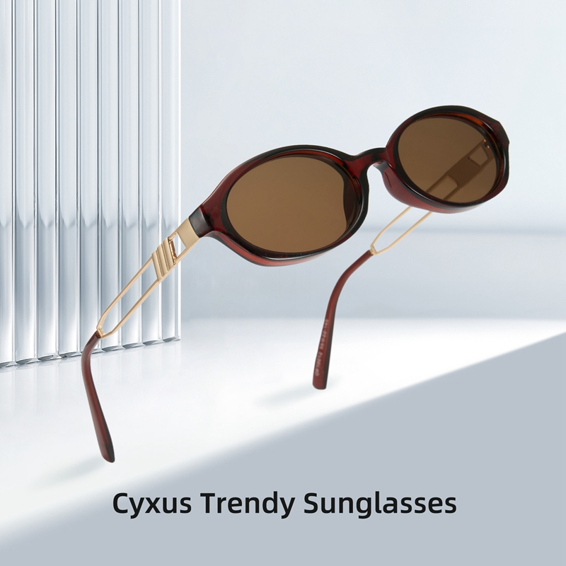 Cyxus Kính Râm Nữ Phong Cách Vintage Gọng Oval Hẹp Siêu Nhẹ Chống Tia UV400 Và Chói Hoàn Hảo Cho Lái Xe Và Dạo Phố 1246