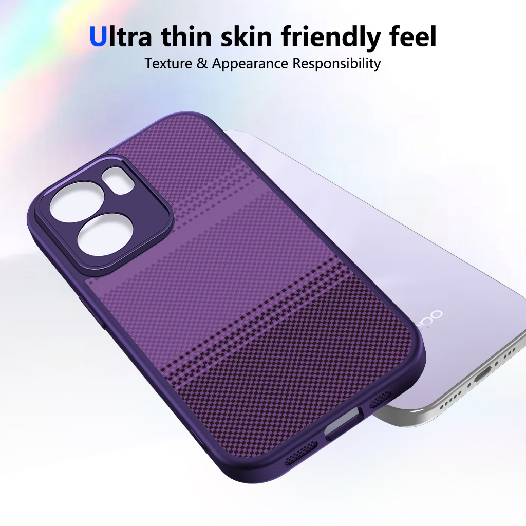 Ốp Điện Thoại Họa Tiết Họa Tiết Sợi Carbon Kevlar Cho OPPO Reno 11F 12F 12 12 Pro 13 13 Pro 14 14 Pro 14F 5G Vỏ Bảo Vệ Chống Sốc Vỏ Điện Thoại Di Động