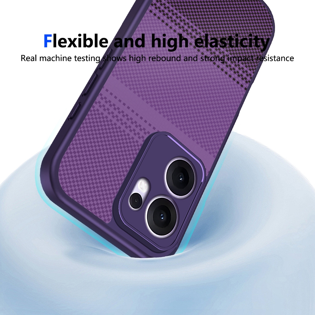 Ốp Điện Thoại Họa Tiết Họa Tiết Sợi Carbon Kevlar Cho OPPO Reno 11F 12F 12 12 Pro 13 13 Pro 14 14 Pro 14F 5G Vỏ Bảo Vệ Chống Sốc Vỏ Điện Thoại Di Động
