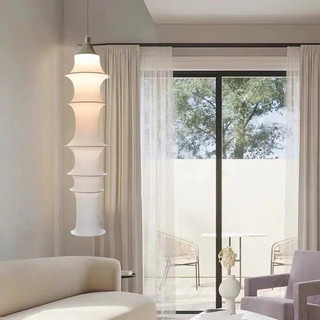 AIMI Tre Phong Cách Vải Mặt Dây Chuyền Ánh Sáng Vintage Wabi Sabi Phòng Khách Phòng Ăn Trang Trí Treo Đèn Phòng Ngủ Chiếu Sáng Hành Lang