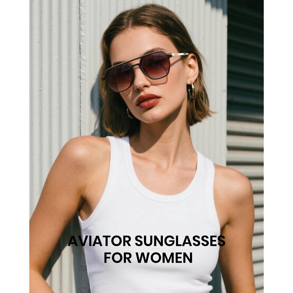 Cyxus Kính Mát Aviator Nữ Thời Thượng Chống Tia UV400 Hoàn Hảo Cho Đi Biển Lễ Hội Âm Nhạc Và Mua Sắm 1195