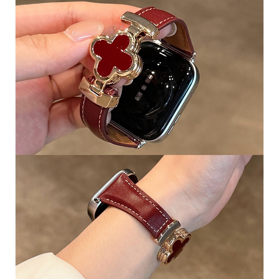Dây đeo bằng da thật có khóa từ tính cao cấp dành cho nữ Thích hợp cho đồng hồ Huawei Watch Fit 4Pro Huawei Watch Fit4 Huawei Watch Fit3 Huawei Watch Fit2