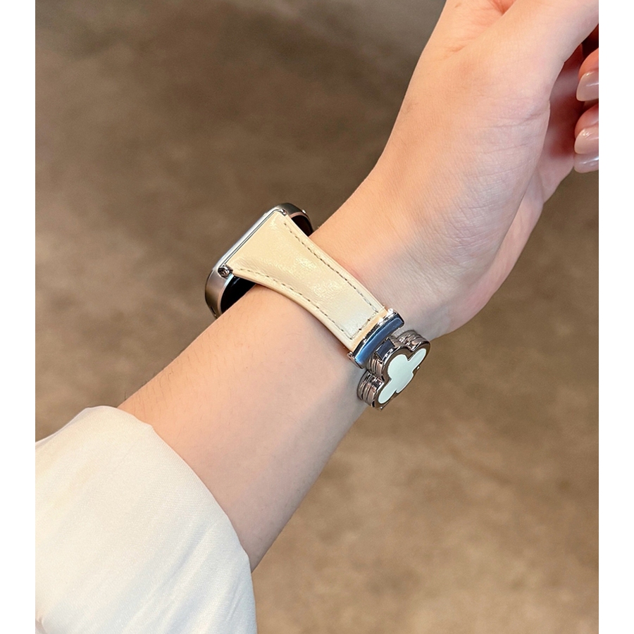 Dây đeo bằng da thật có khóa từ tính cao cấp dành cho nữ Thích hợp cho đồng hồ Huawei Watch Fit 4Pro Huawei Watch Fit4 Huawei Watch Fit3 Huawei Watch Fit2
