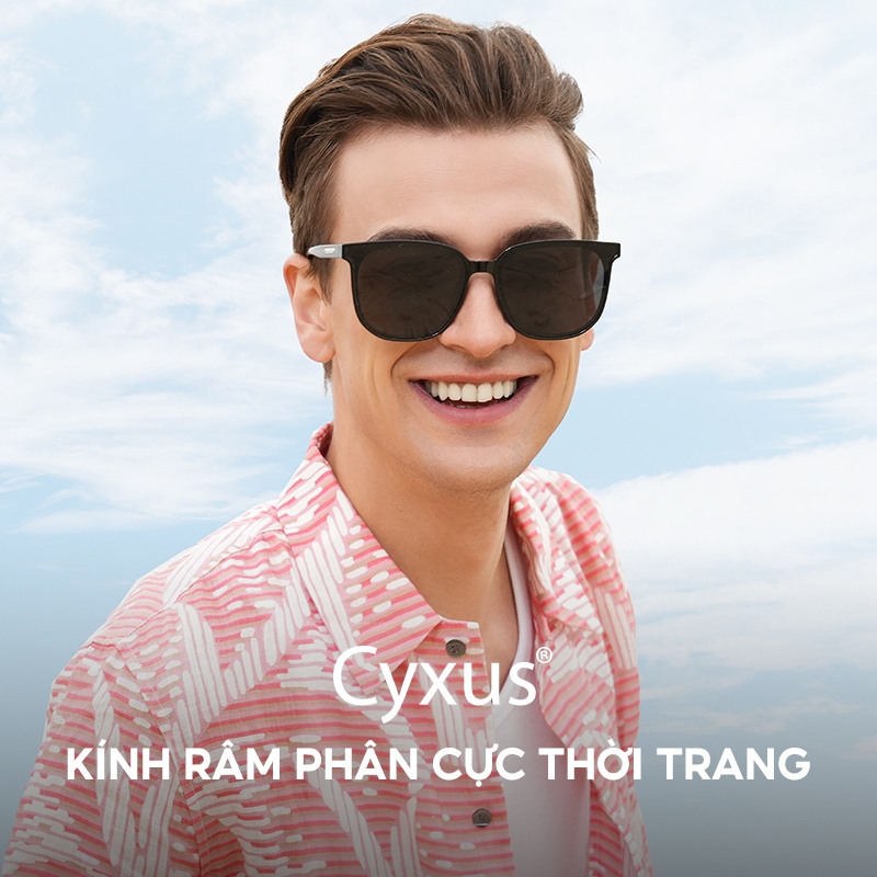 Cyxus Kính râm phân cực / Kính râm thời trang / Chống tia UV400 / Gọng vuông TR90 / Dành cho cả nam và nữ, thích hợp cho hoạt động ngoài trời / lái xe. 1711