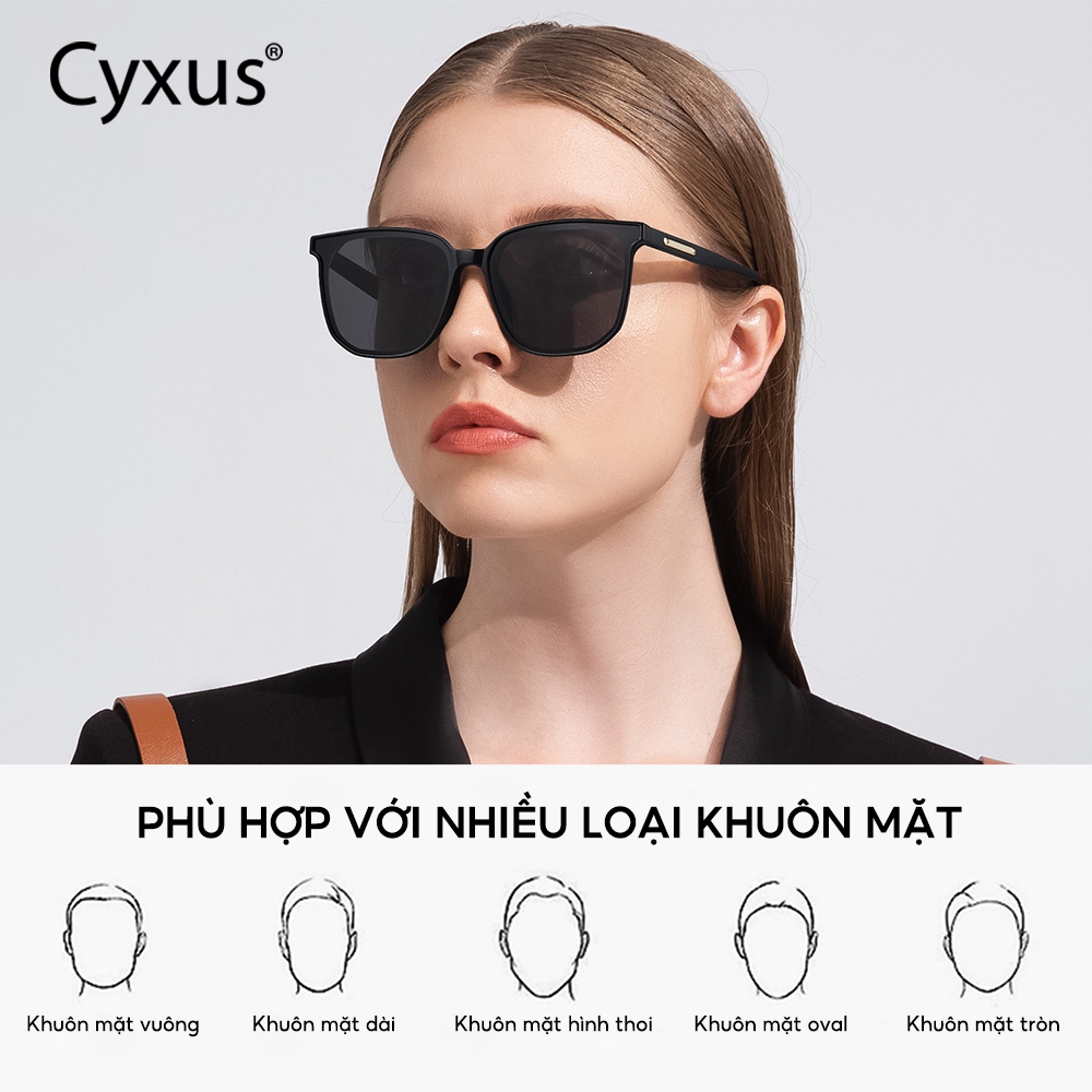 Cyxus Kính râm phân cực / Kính râm thời trang / Chống tia UV400 / Gọng vuông TR90 / Dành cho cả nam và nữ, thích hợp cho hoạt động ngoài trời / lái xe. 1711