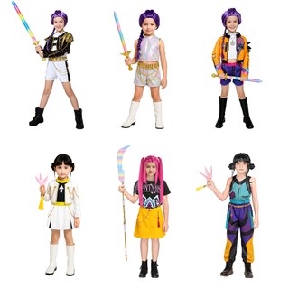 Bé Gái KPop Demon Hunters Rumi Mira Zoey Trang Phục Hóa Trang Trẻ Em Thần Tượng Khiêu Vũ Nhóm Đồng Nhất Roleplay Trang Phục Trẻ Em Halloween Carnival Đảng Trang Phục