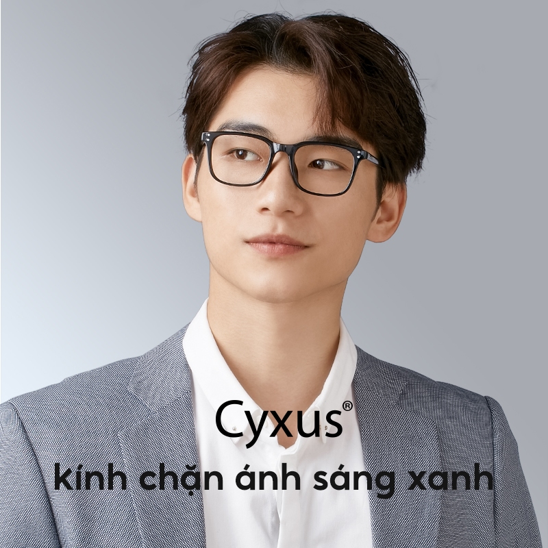 CyxusKính chống ánh sáng xanh TR90, kiểu Hàn Quốc, gọng vuông, unisex, chống tia UV, thích hợp cho văn phòng, học tập và du lịch  8183
