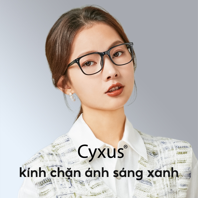 CyxusKính chống ánh sáng xanh TR90, kiểu Hàn Quốc, gọng vuông, unisex, chống tia UV, thích hợp cho văn phòng, học tập và du lịch  8183