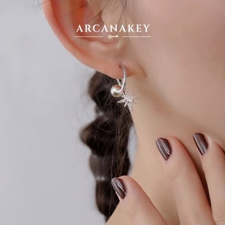 [COD] Bông tai hình ngôi sao sang trọng với chi tiết giống như ngọc trai, thiết kế thanh lịch và tinh tế để nâng cao phong cách của bạn [ArcanaKey]