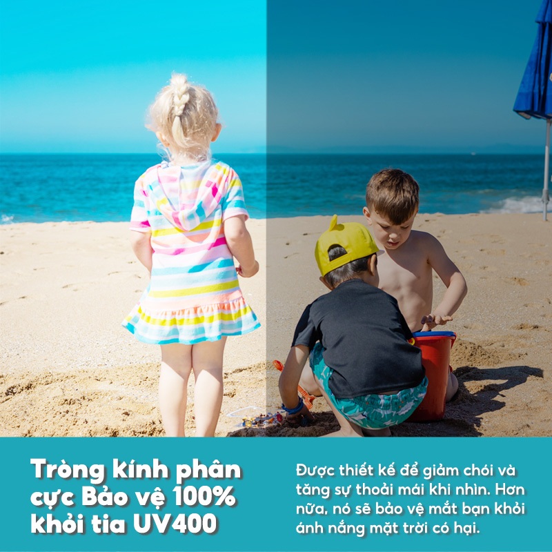 Cyxus Kính Râm Trẻ Em Gập Gọn Dễ Thương Cho Bé Trai Bé Gái Đi Du Lịch Hoạt Động Ngoài Trời Chống Tia UV400 6019
