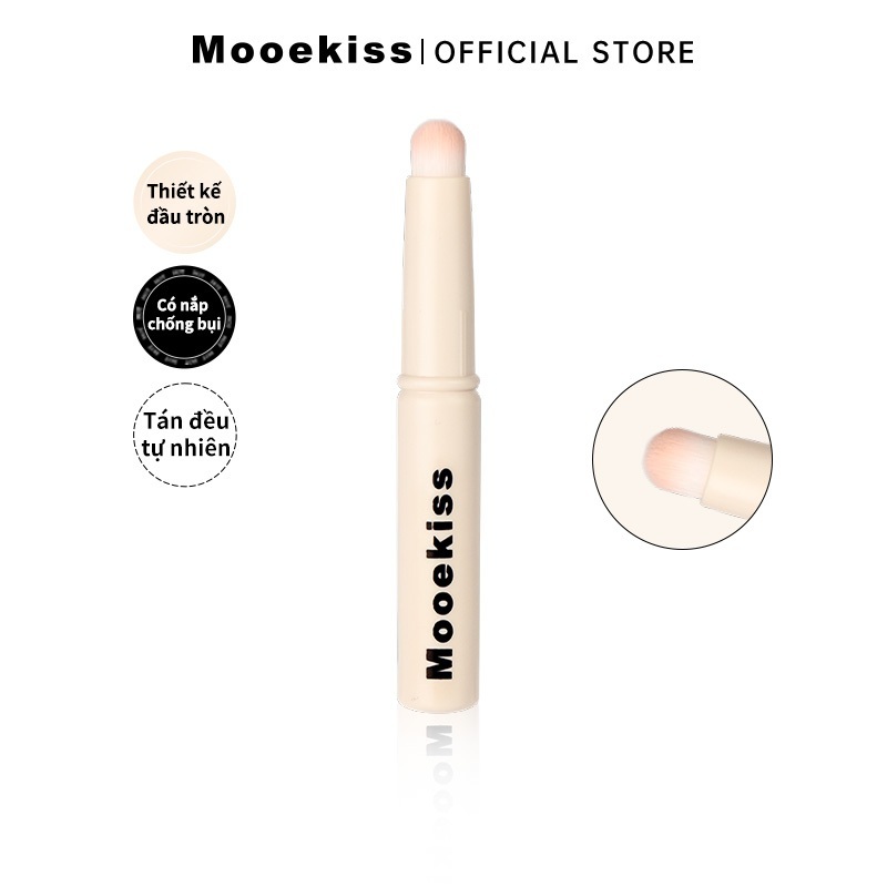 Bàn chải son môi Mooekiss, Bàn chải trang điểm môi Mini tròn cầm tay để pha trộn và che khuyết điểm