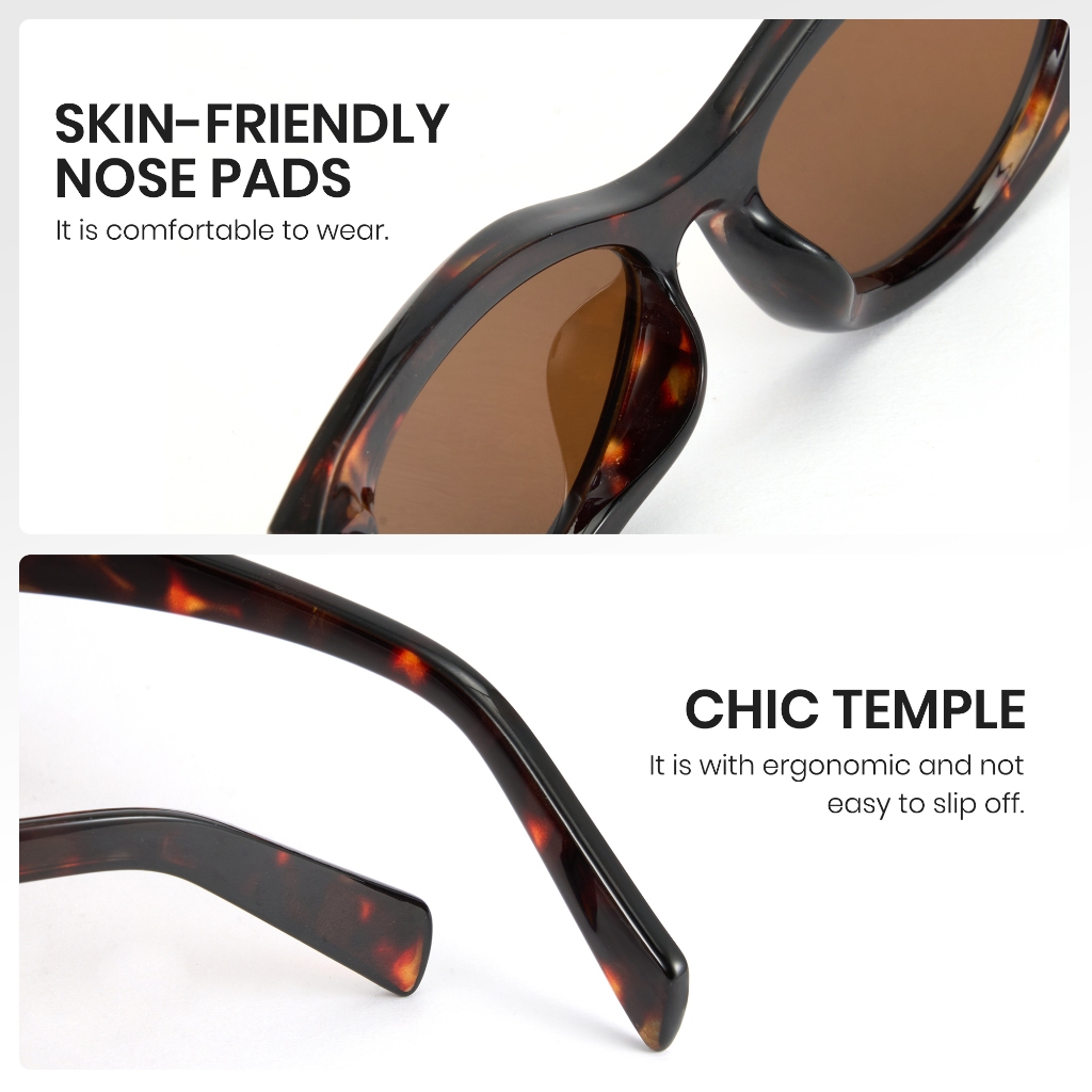 Cyxus Kính Mát Y2K Retro Unisex Thiết Kế Mắt Mèo Bầu Dục Độc Đáo Chống Trượt Nhẹ Chống 99% UV Lái Xe 1185
