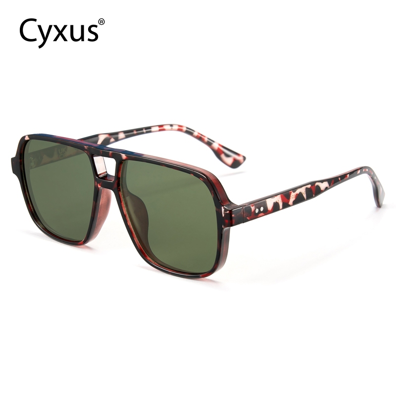 Cyxus Kính Râm Không Xốp Cầu Đôi Vintage Unisex Chống UV400 Nhẹ Bền Thoải Mái Phong Cách Đa Năng Dùng Hàng Ngày 1183