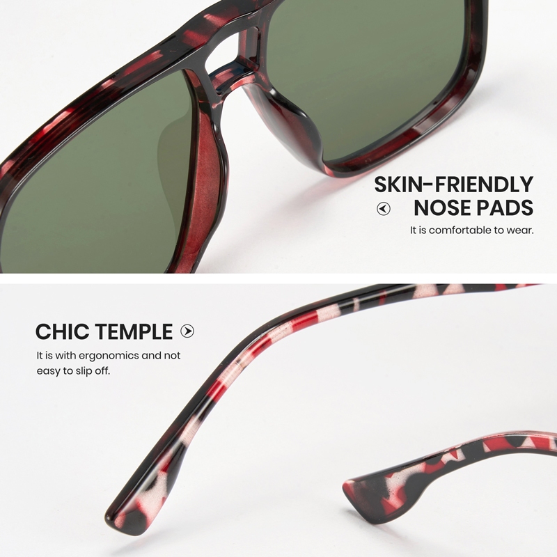 Cyxus Kính Râm Không Xốp Cầu Đôi Vintage Unisex Chống UV400 Nhẹ Bền Thoải Mái Phong Cách Đa Năng Dùng Hàng Ngày 1183